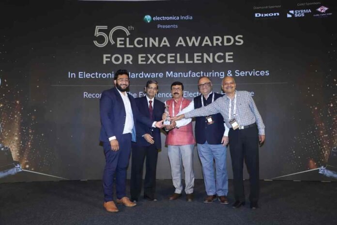 Aimtron Electronics, ELCINA Awards 2025, Best Exporter SME, Business Excellence Award, ESDM Company India, Electronics Manufacturing, Aimtron Vadodara,News Upturn,