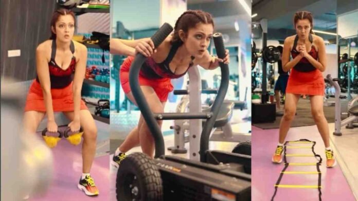 Sheena Chohan, workout video, mid-week motivation, intense workout, Bollywood fitness, celebrity fitness routine, high-intensity training, rope training, jump squats, karate champion, strength training,News Upturn