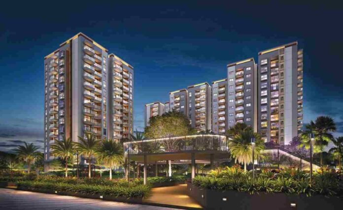 Architectural elevation of Mahendra Solterra 3 BHK towers in Electronic City Phase 2 Bengaluru